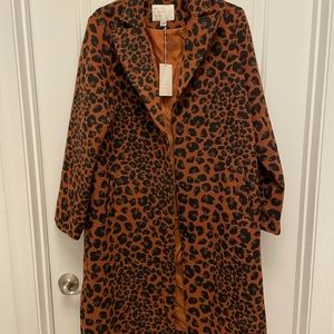 A New Day Leopard Print Long Winter Coat